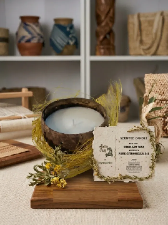 Citronella Scented Candles in Coconut Cups