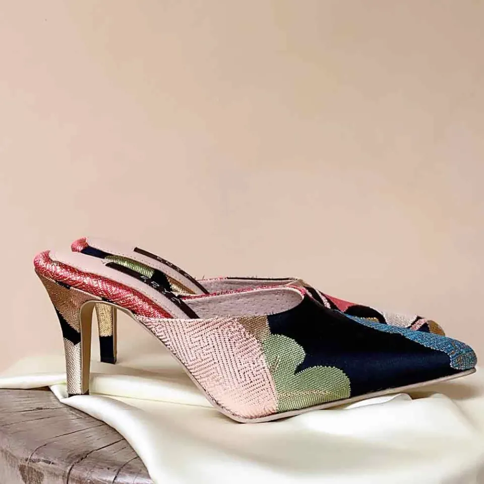Silky Black Pointed toe mule, image 2