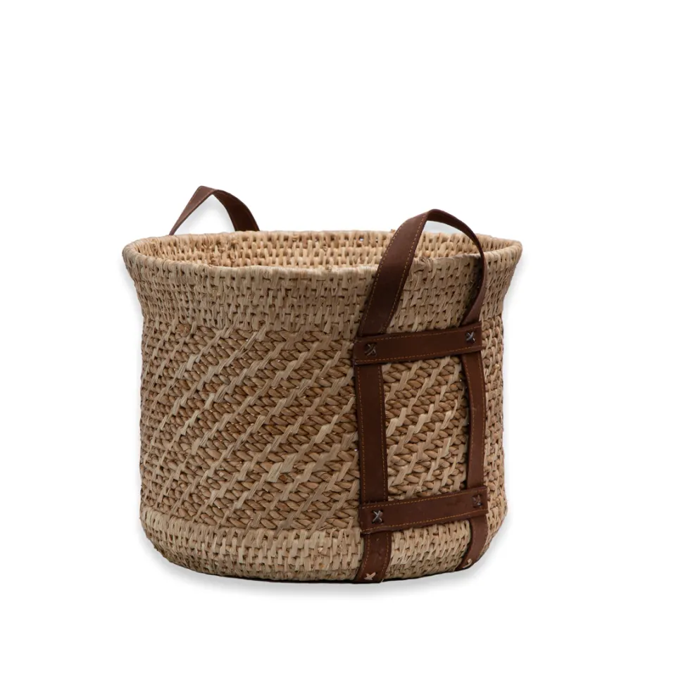 Lampakanay Basket w/ Leather Handle, image 5