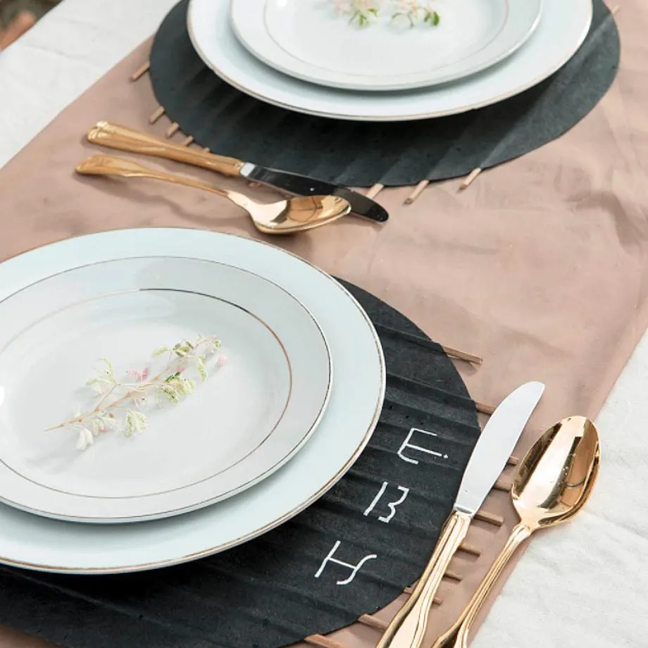 Water resistant Paper Placemats (Black with Baybayin Script for Eat), image 2