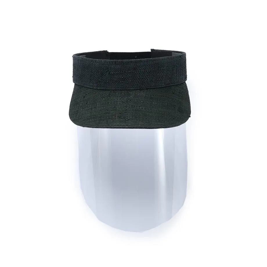 RAFFIA VISOR + FACE SHIELD (BLACK), image 4