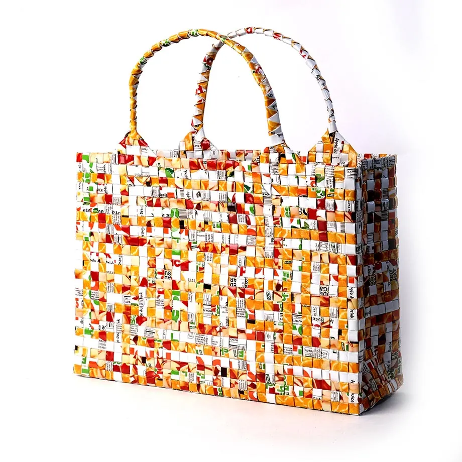 Medium Woven Square Tote (WV10-06-19), image 3