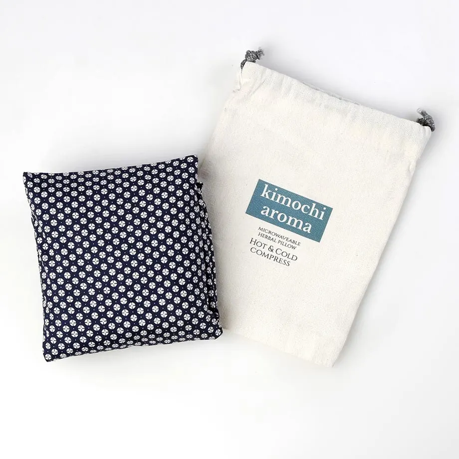 Kimochi Aroma Herbal Pillow – Round Blue, image 1