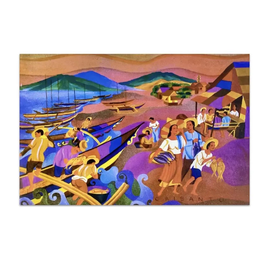 Set of 6 Town and Country Art Placemats by FV Adriano, image 4