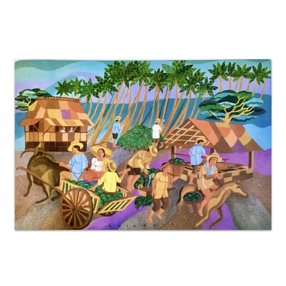 Set of 6 Town and Country Art Placemats by FV Adriano, image 1