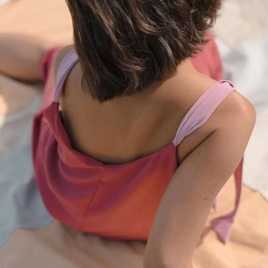Attaya Midi Dress / Salmon & Blush, image 4