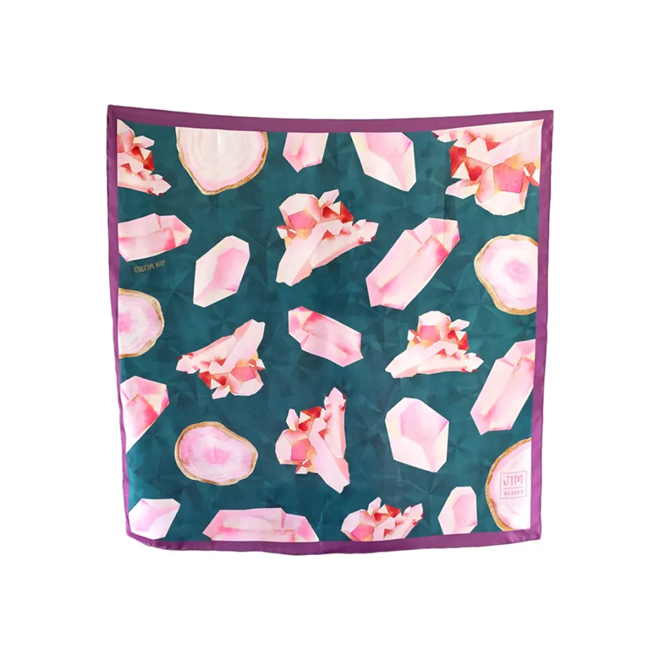 Esmeralda 90x90 Silk Scarf, image 1