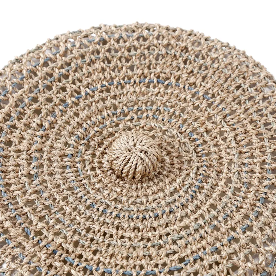 Round Barrel Tahiti Laundry Basket Diamond Design with Liner and Button on Lid Center, image 5