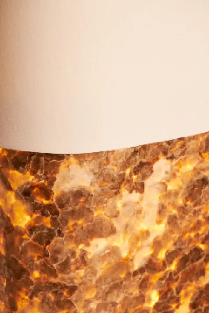 OLIVE CRACKLED OVAL FLOOR LAMP, image 3