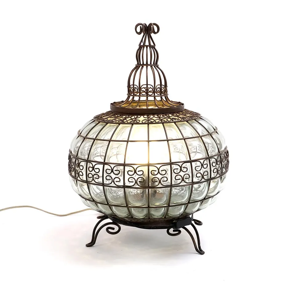 Antique Collection GLOBE SHAPED Blown Glass Table/Floor Lamp (XL), image 2