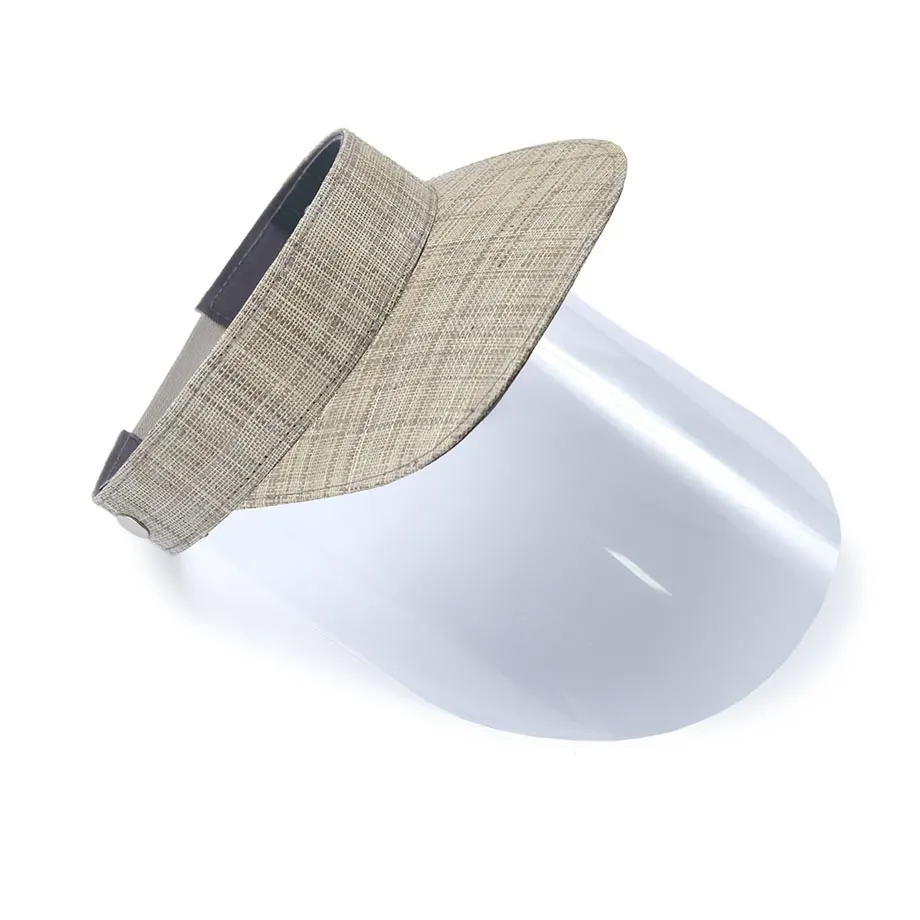RAFFIA VISOR + FACE SHIELD (GRAY), image 1