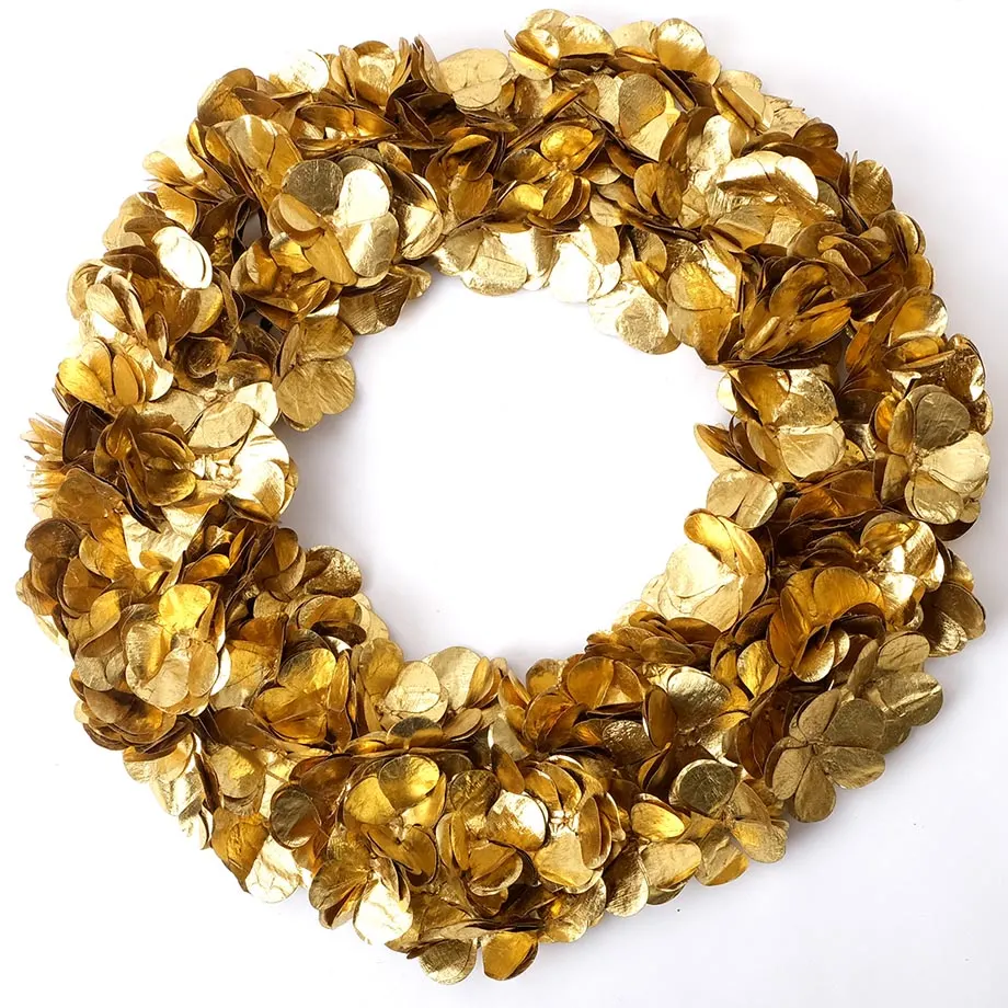 Gold Leaf Blossom Wreath (D24FGHW-32”), image 5