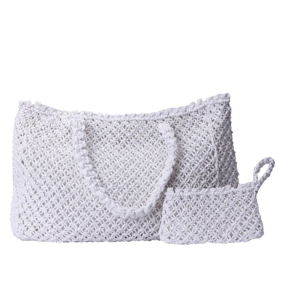 Straw Bag with Small Purse