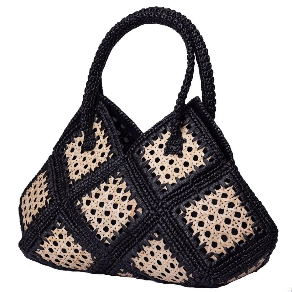Straw Handbag with Solihiya Design, image 2