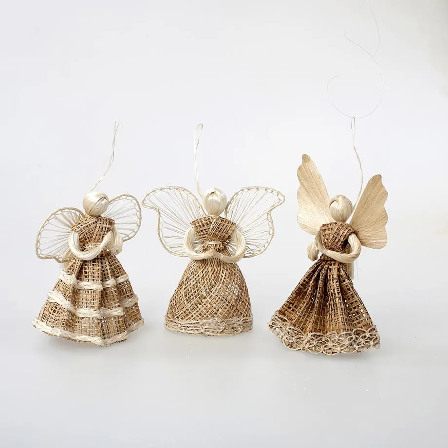 6” Burlap Angels, image 1