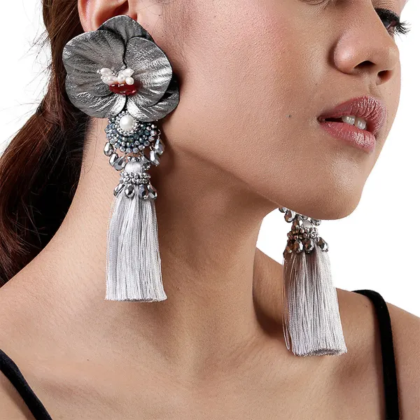 Orchid 5-way Earrings in gunmetal, image 3