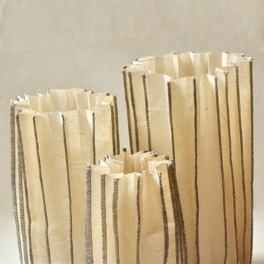 Washable Paper Stitch Vase (Natural), image 5