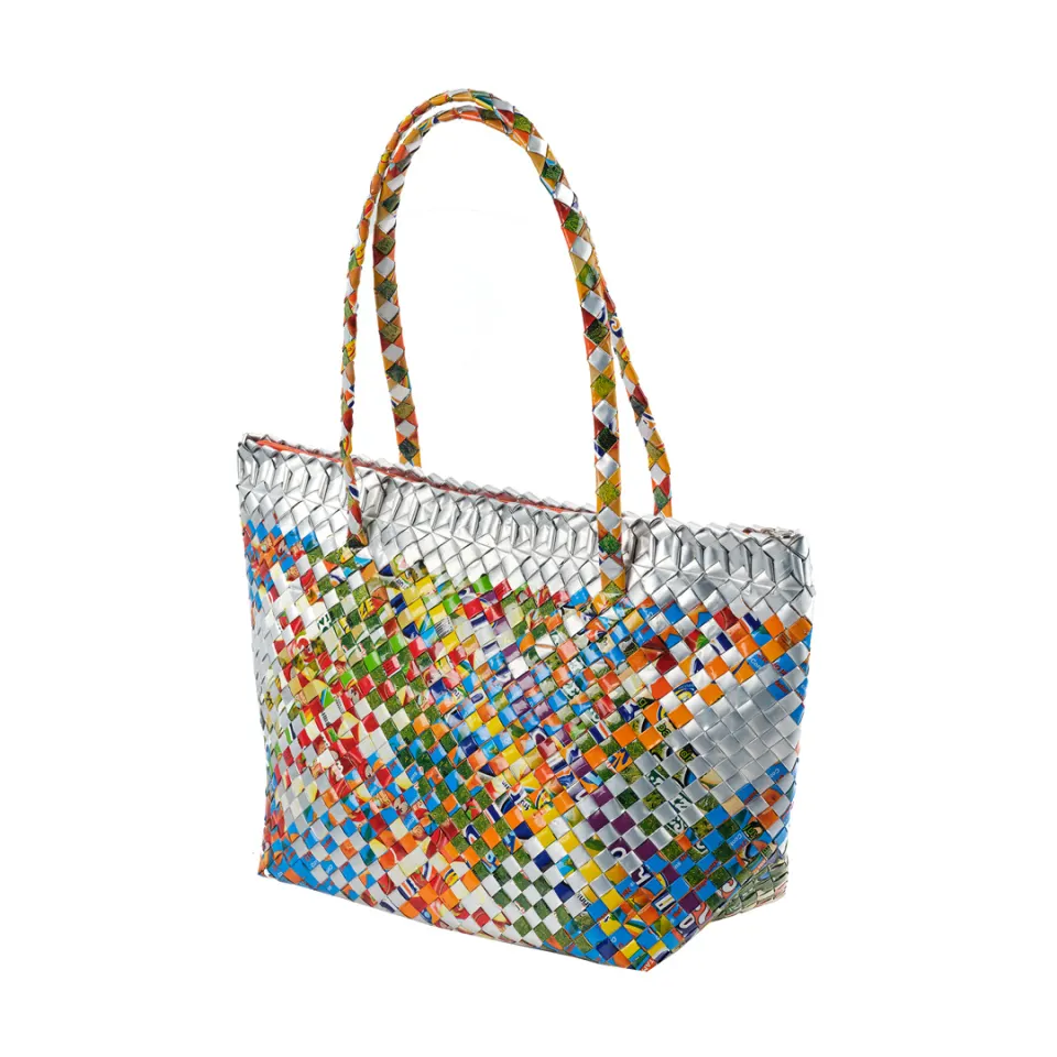 Woven Tote with Top Design, image 2