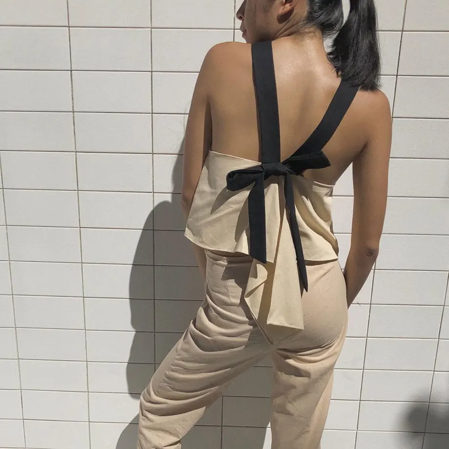 Echo Park Top / Oat & Black , image 1