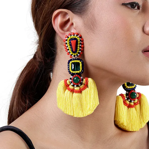 Katheer Earrings in Yellow, image 5