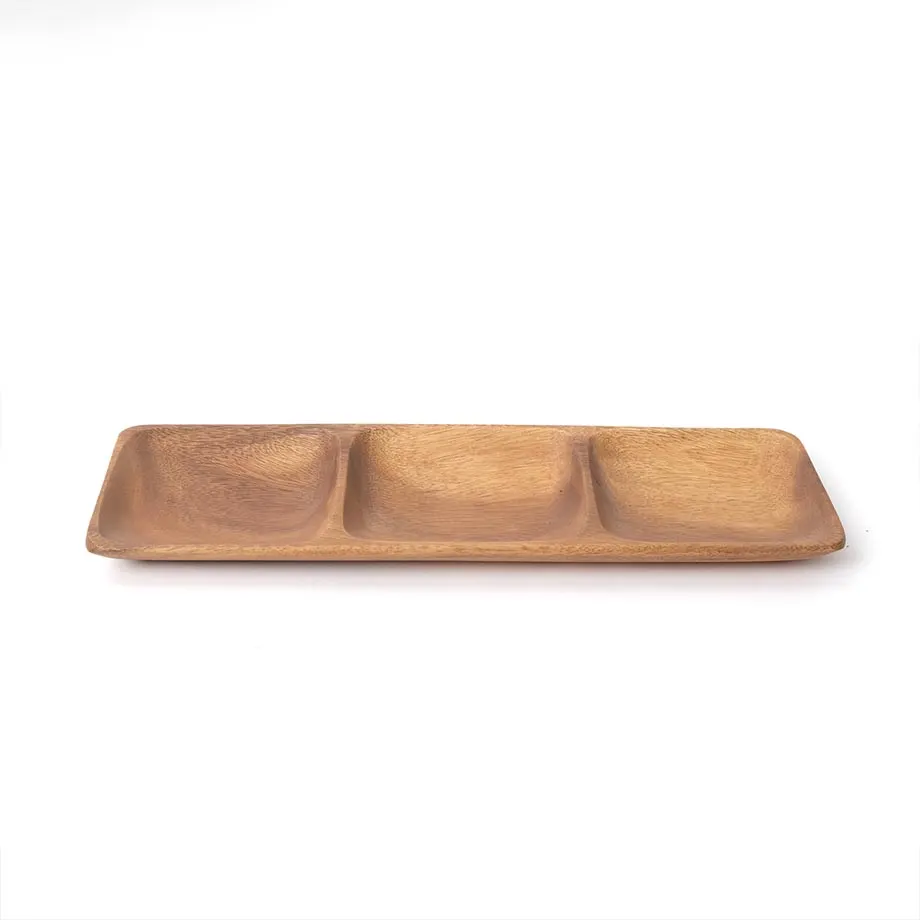 Acacia Divided Rectangular Tray (MF-016), image 5