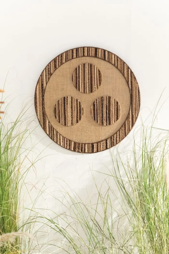 Wall art abaca twine Banner of Peace 