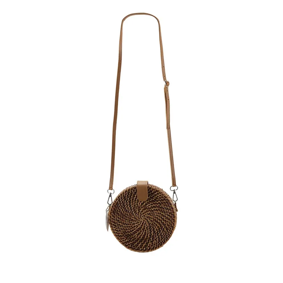ALICIA RATTAN CROSSBODY (BROWN), image 4