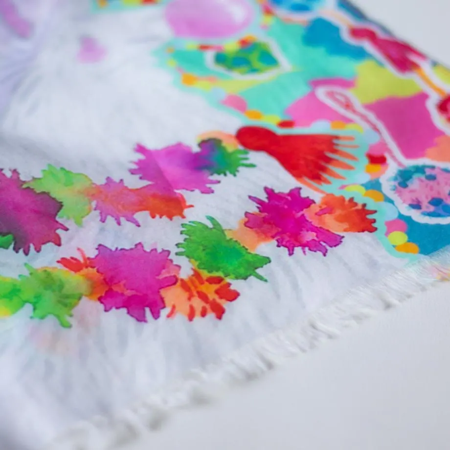 No Prob-llama Silk Cotton Long Scarf, image 2