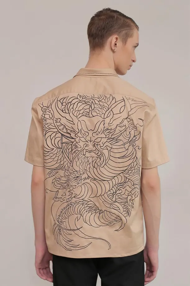 Embroidered Dragon Tattoo Shirt, image 1