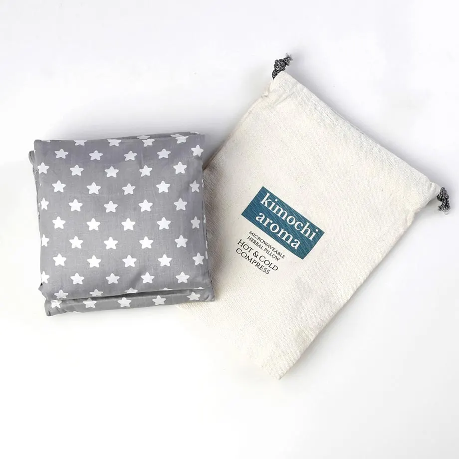 Kimochi Aroma Herbal Pillow – Gray Stars, image 2