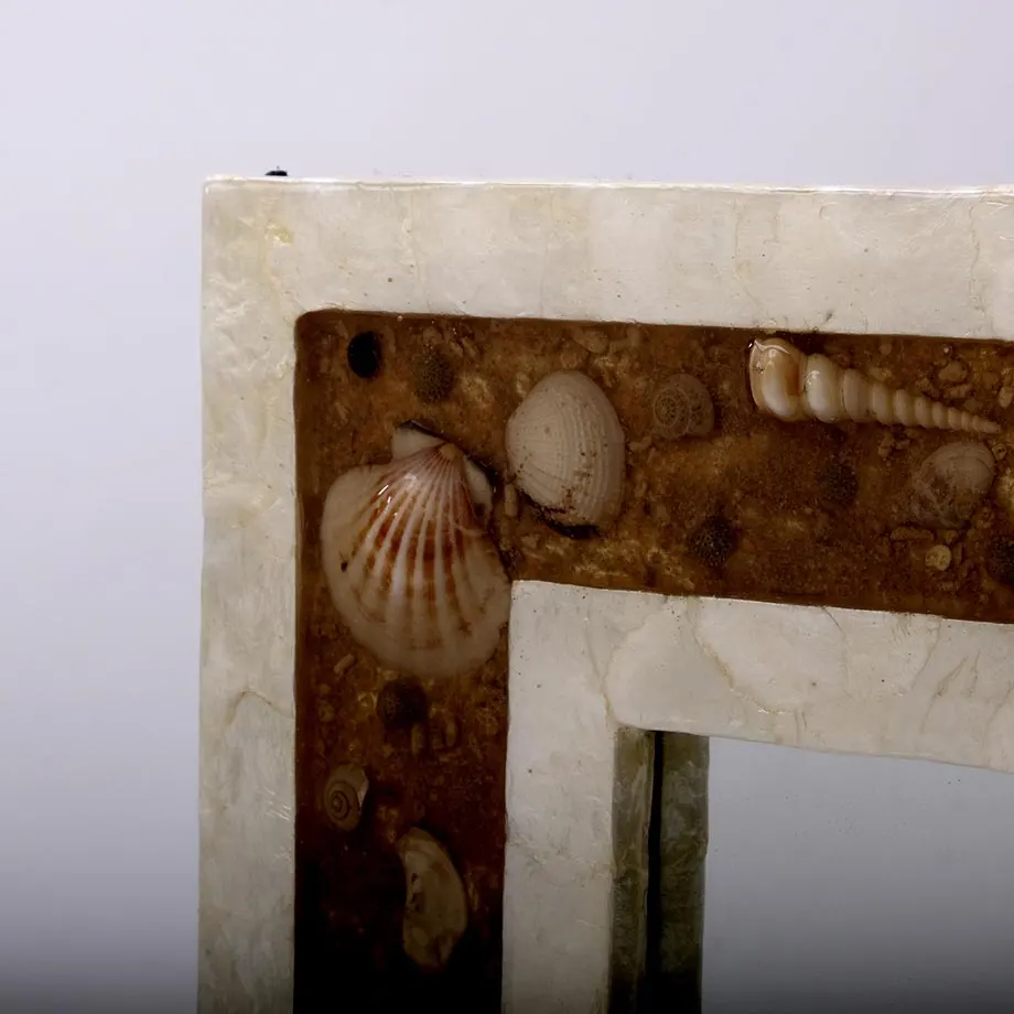 Rectangular Natural Capiz Mirror Frame, image 4