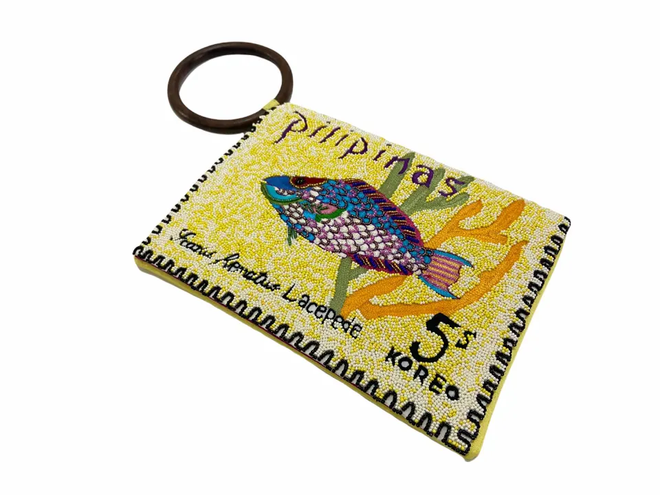 FILIPINAS STAMP CLUTCH BAG, image 1