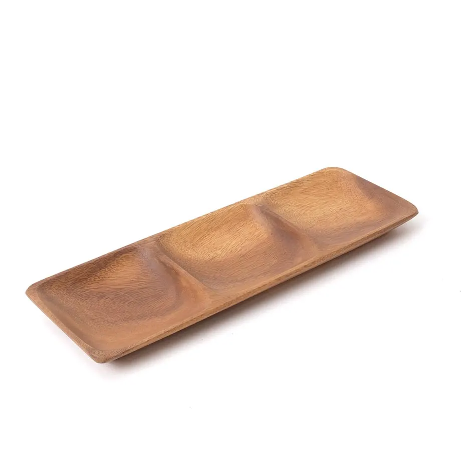 Acacia Divided Rectangular Tray (MF-016), image 4