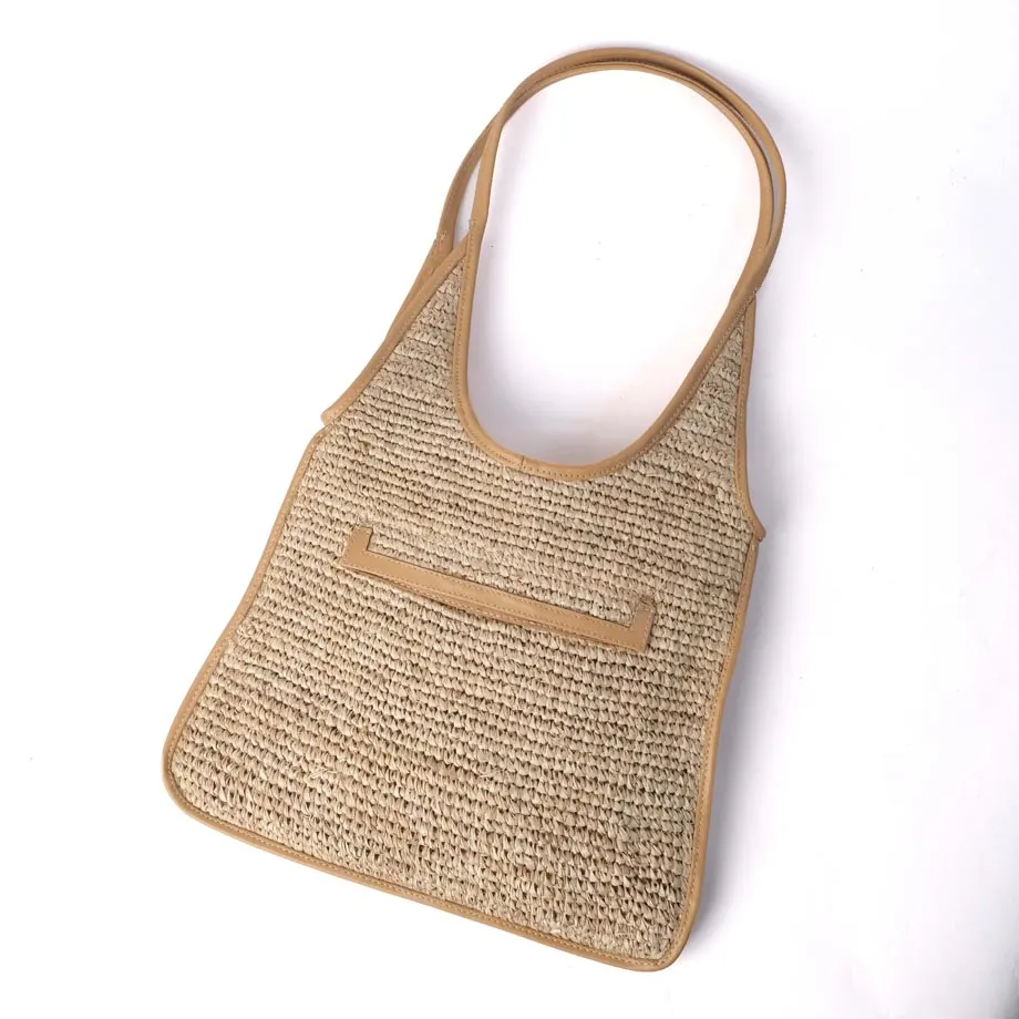 Crochet Raffia with Leather Piping, image 2