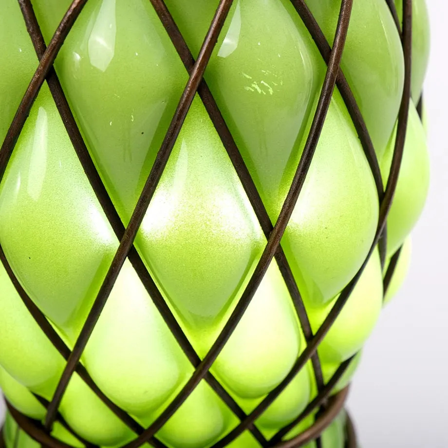  Pineapple Inspired Blown Glass Hanging Lamp , image 3