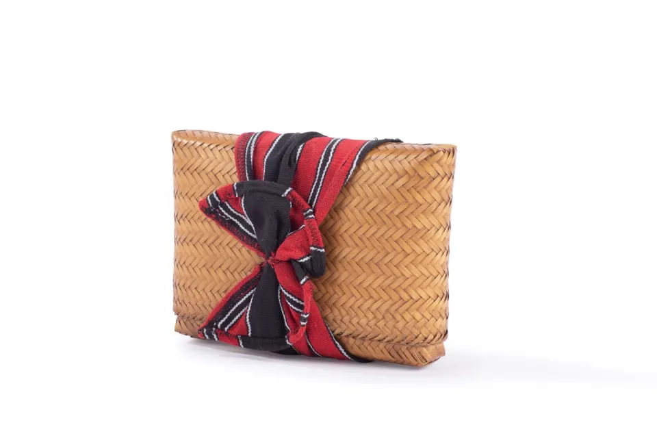 Bamboo Clutch Bag with Ribbon, image 1