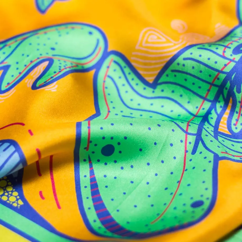 Butanding 90x90 Silk Scarf, image 4
