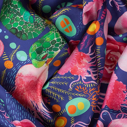 Into the Bloom 90x90 Silk Scarf, image 4