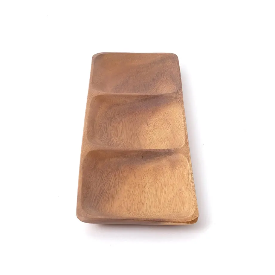 Acacia Divided Rectangular Tray (MF-016), image 2