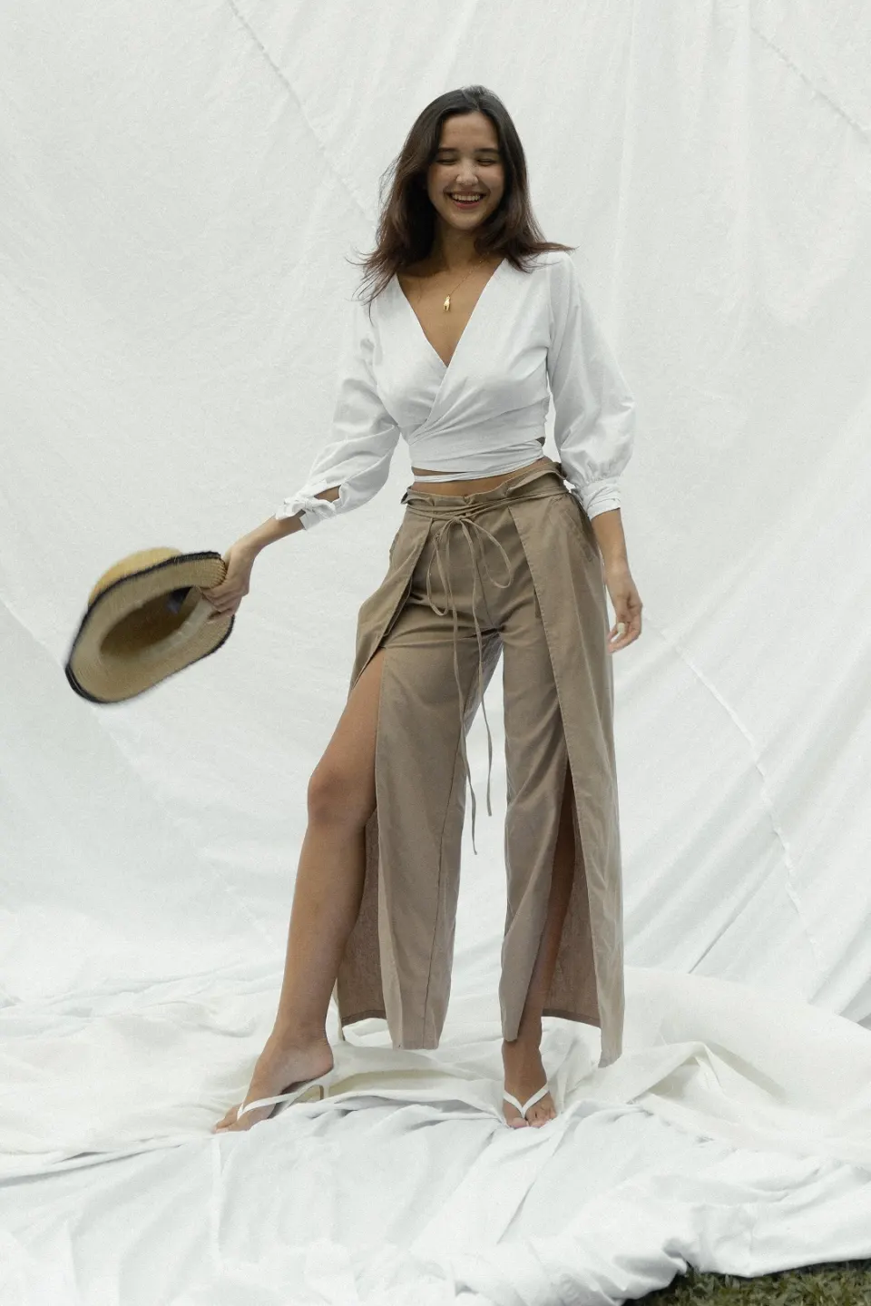 The Therese Trousers in Dune (Chocolate Brown) , image 1