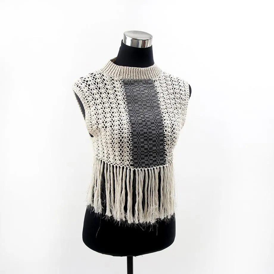 Wovenwear Remix / 100% Philippine Cotton crochet mix w/ Abra inabel textile, image 3
