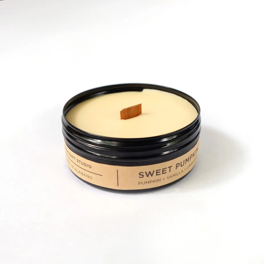Sweet Pumpkin Beeswax Candle, image 4
