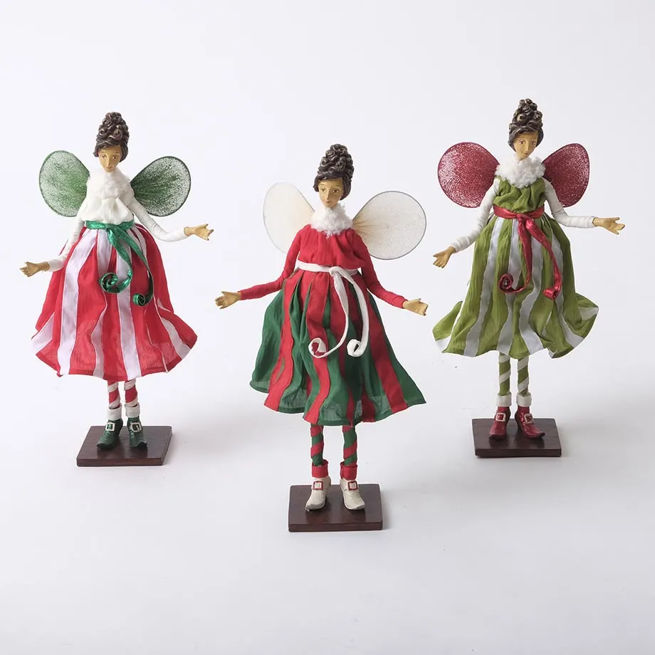 Vintage Candy Cane Fairies (D24-DEV29GR/RD/IVO), image 2