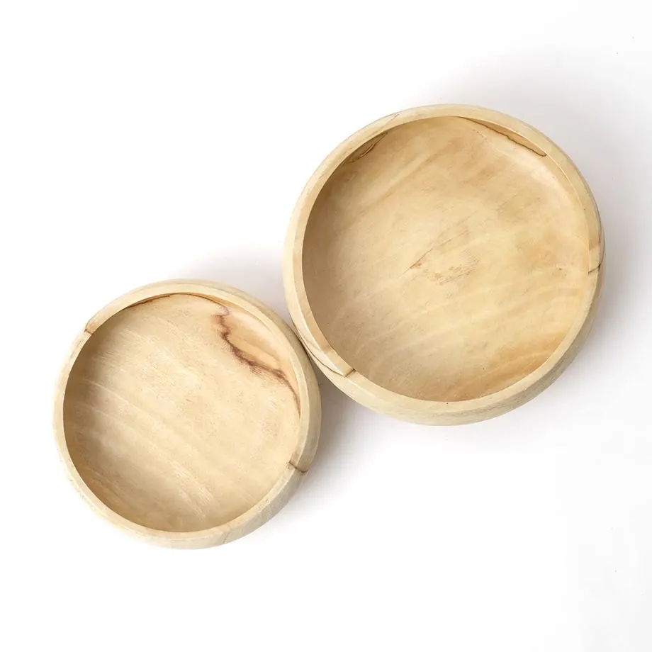 AMB20-127, 128 Round footed blonde bowl, image 1