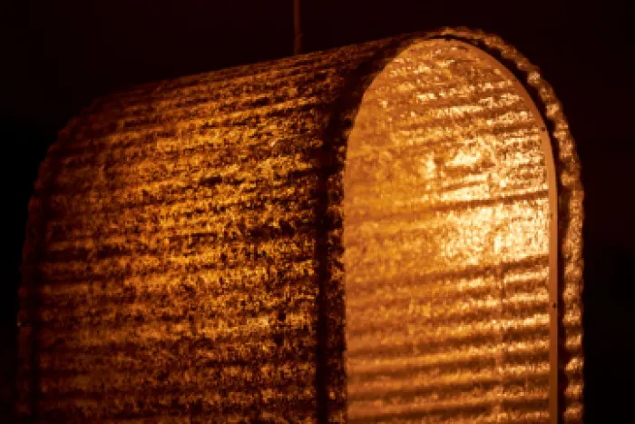 FLUTED CAPIZ HANGING LAMP (SMALL FULL ARC), image 4