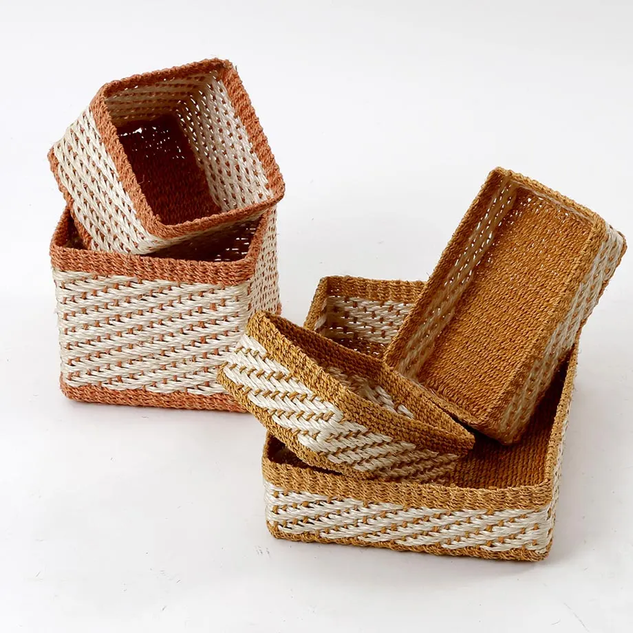 Rectangular Tahiti Tray Diagonal Design Set of 3, image 2