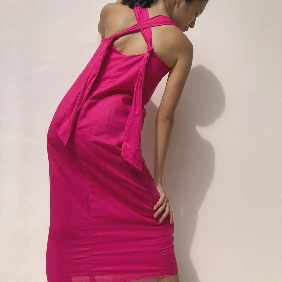 Marley Midi Dress / Magenta, image 2