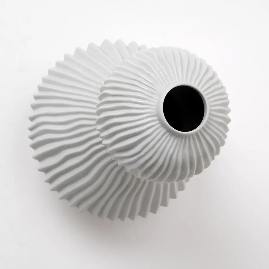PLEAT GEOMETRIC VASE , image 4