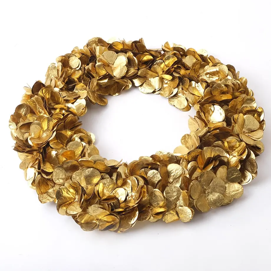 Gold Leaf Blossom Wreath (D24FGHW-32”), image 2