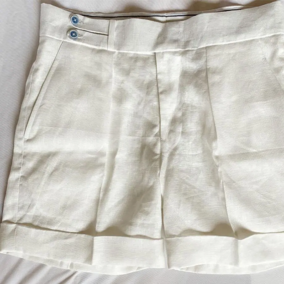 Pasyal Shorts (White Linen), image 1